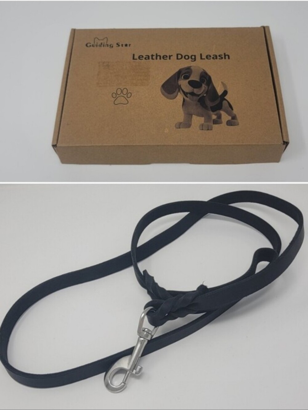 🆕️ Guiding Star Leather Dog Leash 6ft in Black